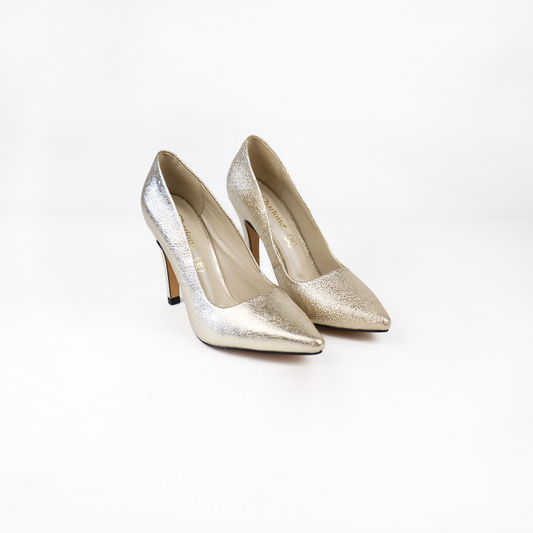 Zapatilla puntal color platino