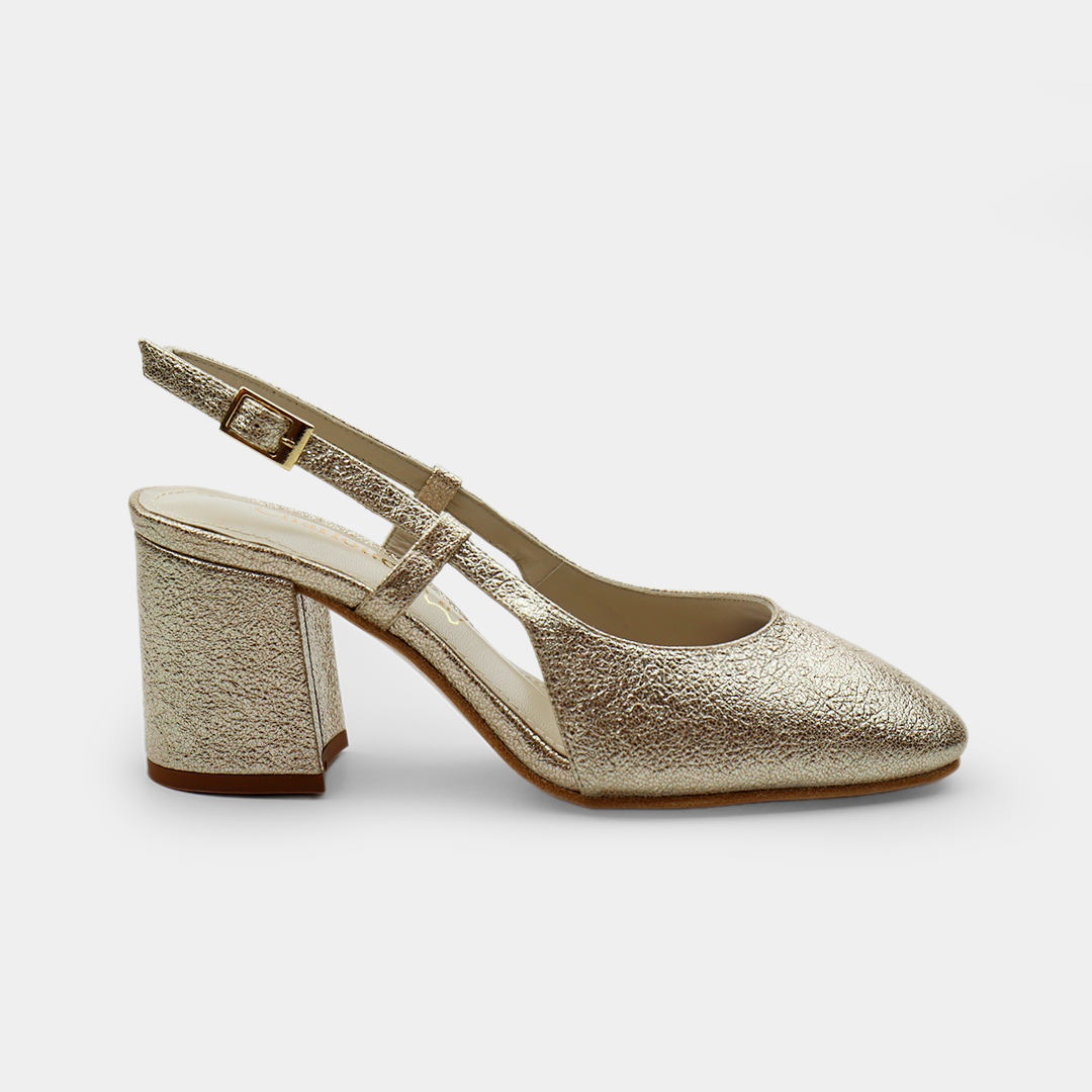 Zapatos Dorados Zapatillas Destalonadas Mujer Zapatos De Salón