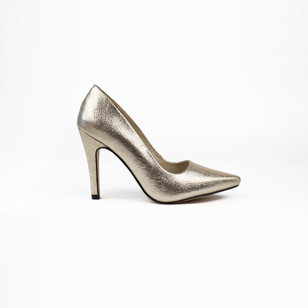 Zapatilla puntal color platino