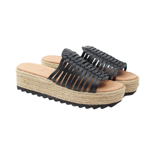 Sandalia negra mujer estilo boho