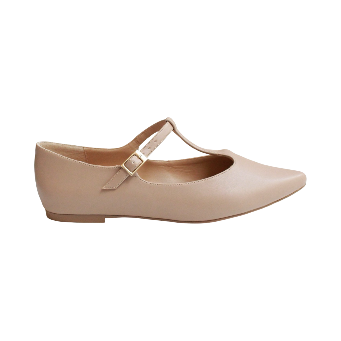 Ballerina puntal color nude con t strap