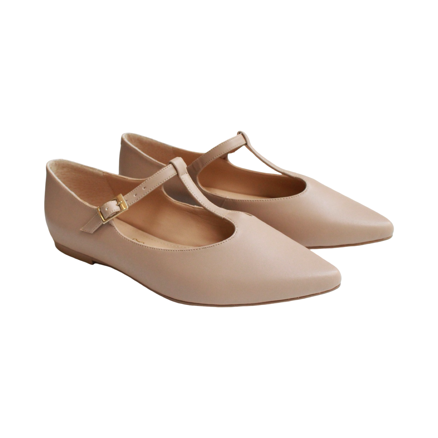 Ballerina puntal color nude con t strap