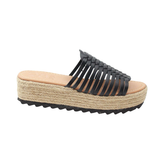 Sandalia negra mujer estilo boho