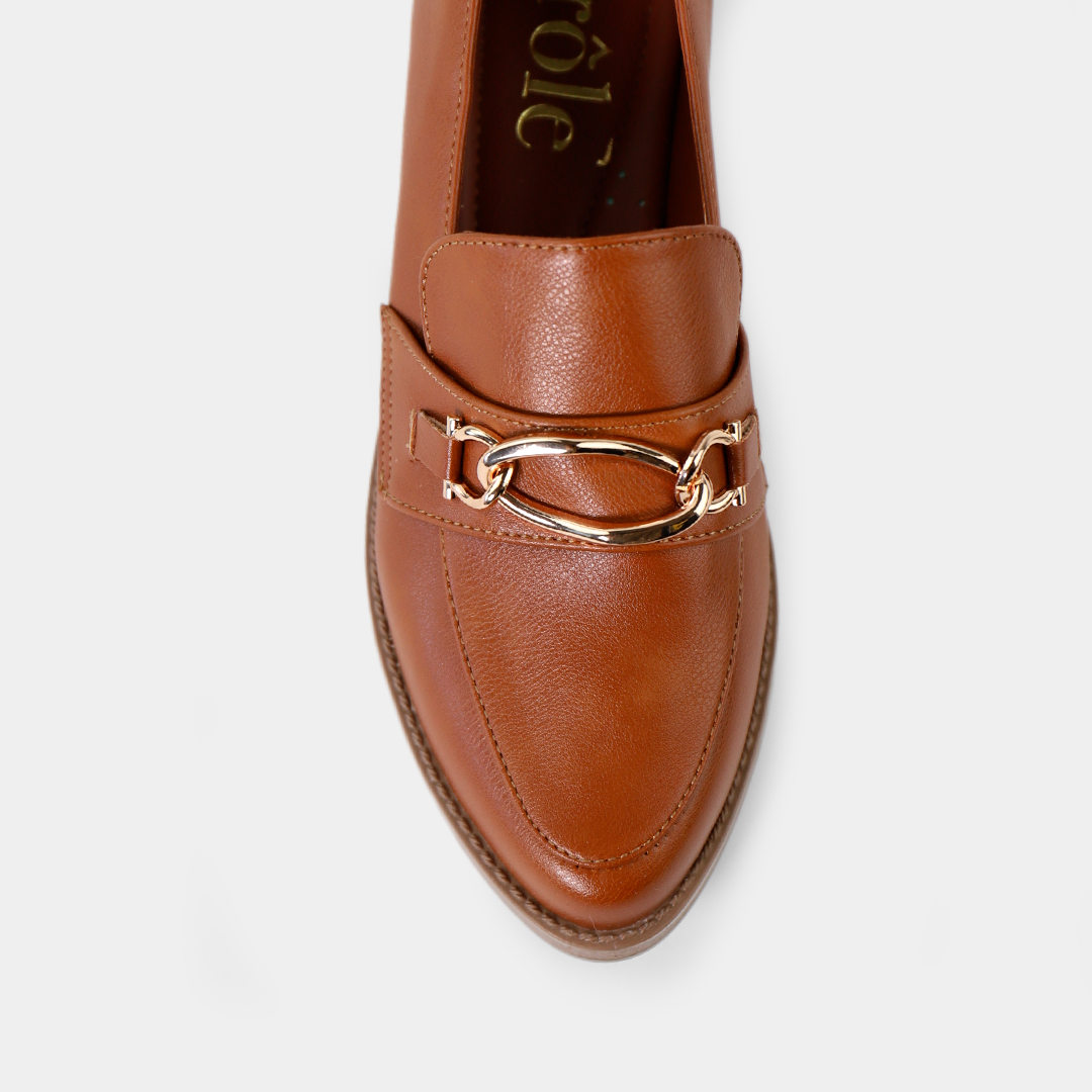 Mocasín color camel